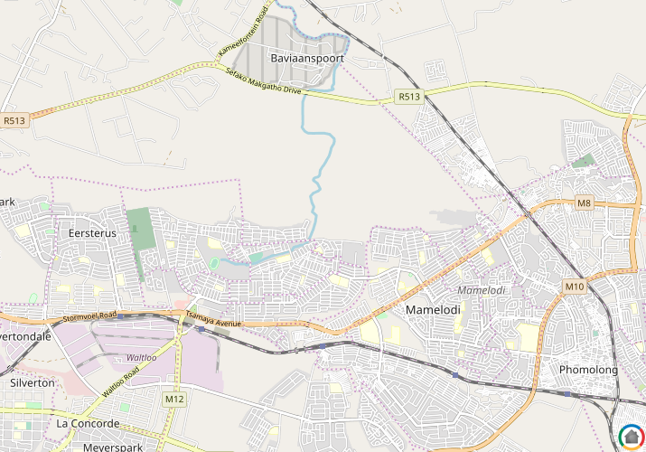 Map location of Moretele Park